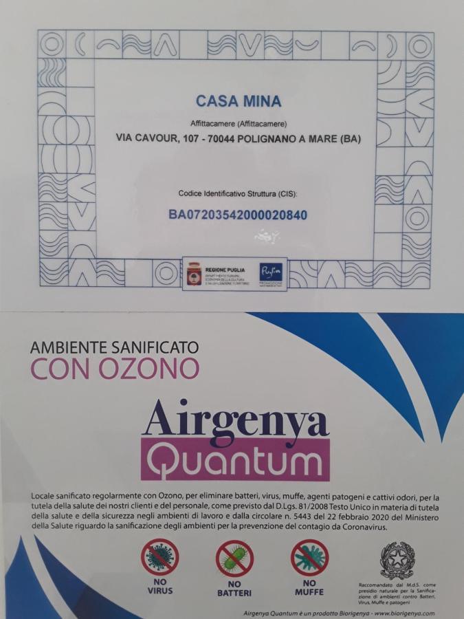 Casa Mina Affittacamere 滨海波利尼亚诺 外观 照片